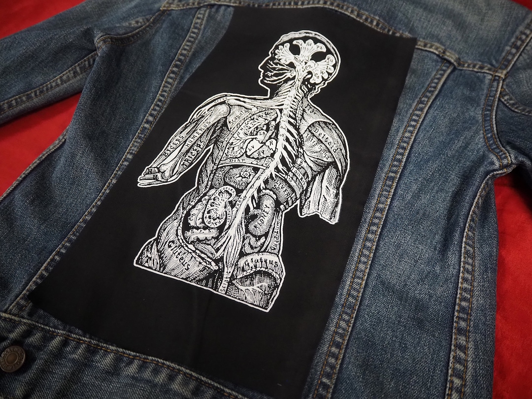 Anatomy Back Patch Vintage Medical, Skeleton Backpatch, Punk Patch, Anatomical Tattoo, Goth Backpatches, Patches for Jackets, Horror Patch - Etsy Anatomy Back Patch Vintage Medical, Skeleton Backpatch, Punk Patch, Anatomical Tattoo, Goth Backpatches, Patches for Jackets, Horror Patch - Etsy