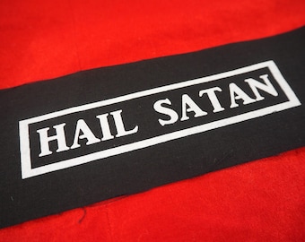 Hail Satan Aufnäher: Siebdruck Baumwolle zum Aufnähen, Jacke, Jeans | Goth Punk Okkulter Horror Patches von ToothXNail