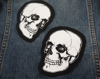 Skull Patches - horror patches, skeleton, anatomy, death, goth, witchy, sew on patch, punk patch, occult, patches for jackets, memento mori