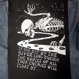 Revenge Back Patch - punk backpatch, skull patch, horror patch, skeleton for jacket, gothic,