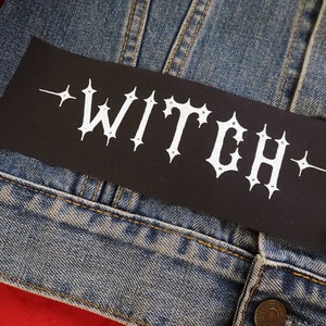 Witch Patch - feminist witch, witchcraft patch, wiccan patch, occult patch, jacket patch, goth back patch, Patches for jackets, punk patches