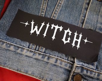 Witch Patch - feminist witch, witchcraft patch, wiccan patch, occult patch, jacket patch, goth back patch, Patches for jackets, punk patches