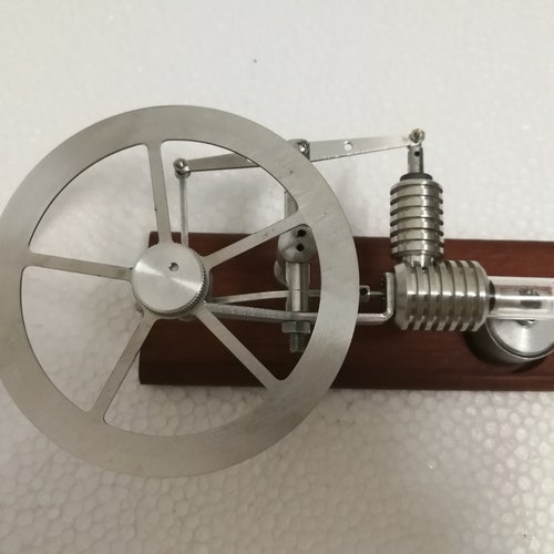 Grand volant Horizontal Air chaud moteur Stirling, métiers d'art en aluminium, jouets éducatifs, modèle de la science