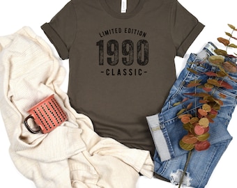 Limited Edition, Custom Year Shirt, Vintage shirt, Retro Year Shirt, Over the Hill Shirt, Coming of Age Shirt, Classic shirt, Birthday gift