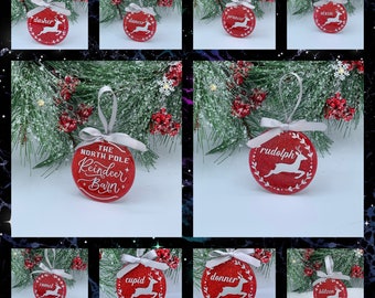Santa's Reindeer Barn-Dasher, Dancer, Prancer, Vixen, Comet, Cupid, Donner, Blitzen, Rudolph