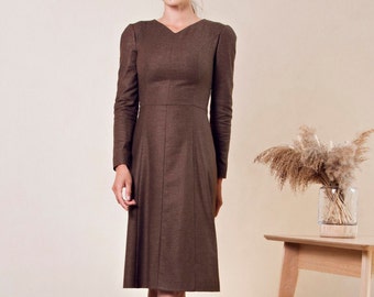 brown office dress Office Dress