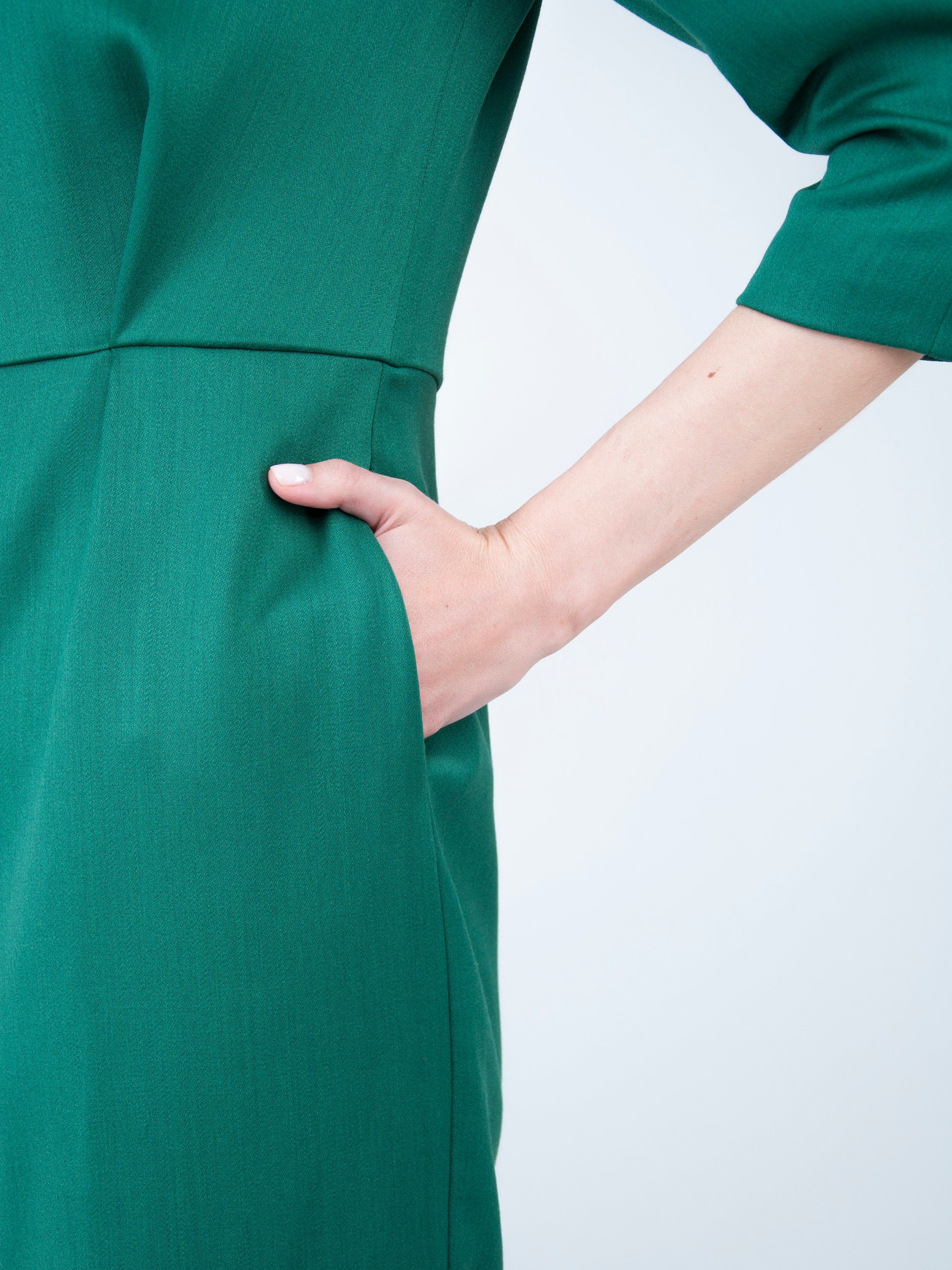 green emerald velvet dress Essential Virgo Dress main image 1
