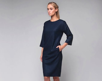 navy blue cocktail dress with sleeves Eliza J Ruffle Sleeve - A premier selection for those seeking a sophisticated cocktail dress that combines the precision of a structured bust with the timeless appeal of off Navy Blue Mini Dress, White