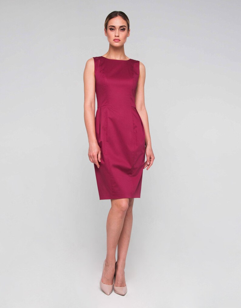 pink office dress