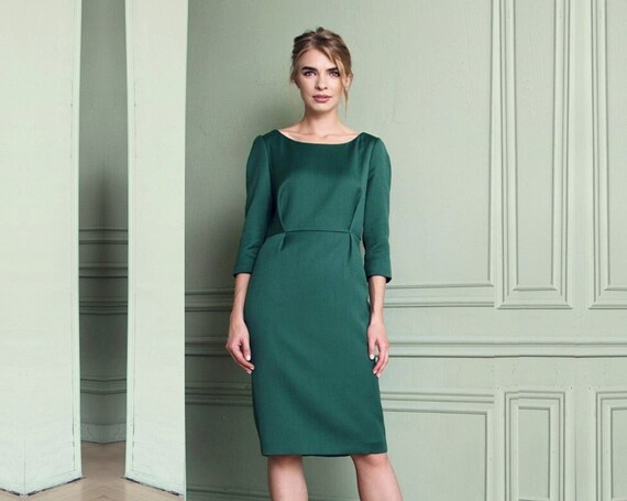 white christmas dresses Chic Women's Solid Color Bell Sleeve Dress main image 0