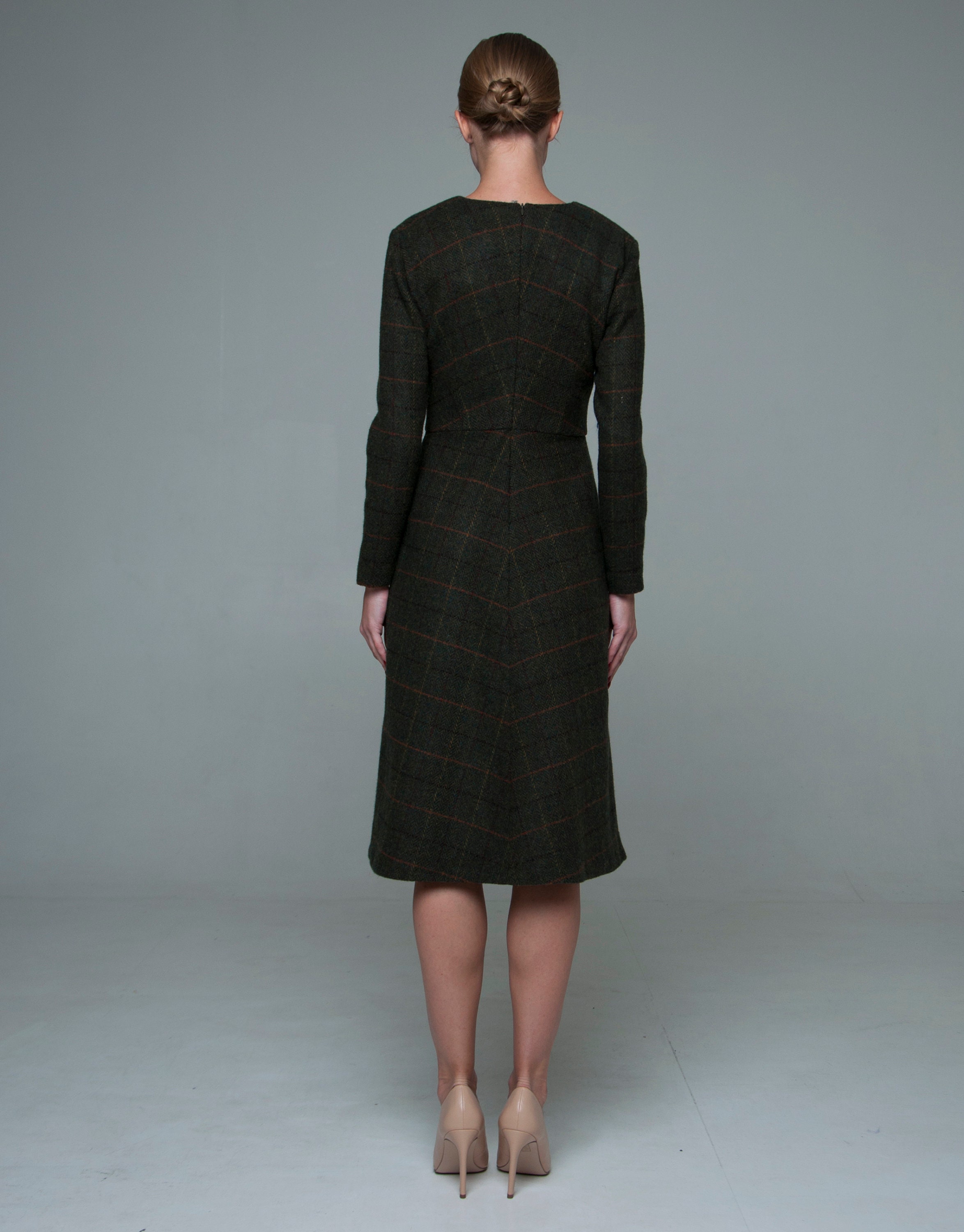 Wool dress office dress business dress winter dress midi Etsy