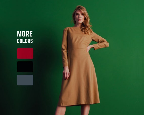 Beige work dress top