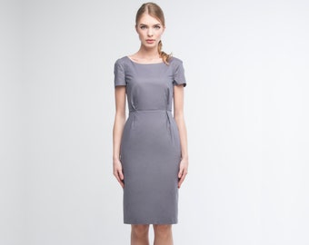 slim fit dress slacks HolloMen's Men's Gray Double Breasted Business Casual Suit: A New Dimension  of Dapper Style