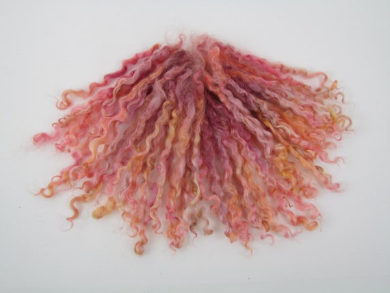 Dolls hair weaving,Textiles felting Wensleydale Locks Chocolate Brown curls