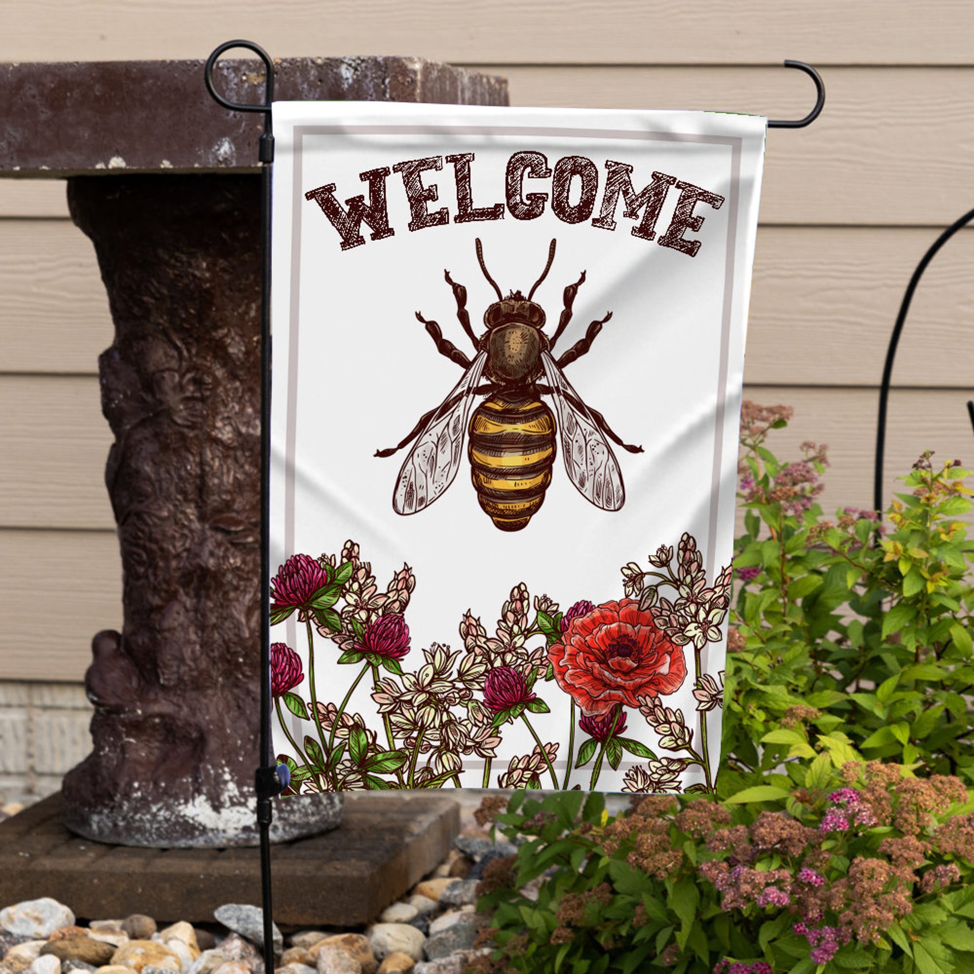 Discover Welcome To My House Flag, Bee Flag