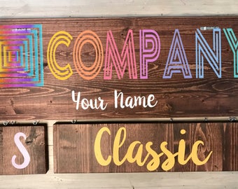 Wood Product Sign - Consultant Sign - Custom Clothing Sign - Size Sign