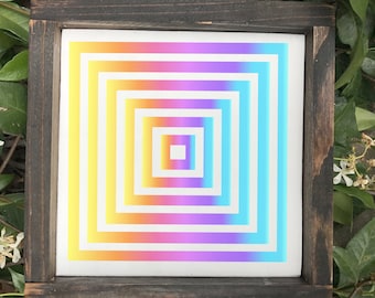 Wood Sign - Logo Sign - Unicorn Sign - Rainbow Sign