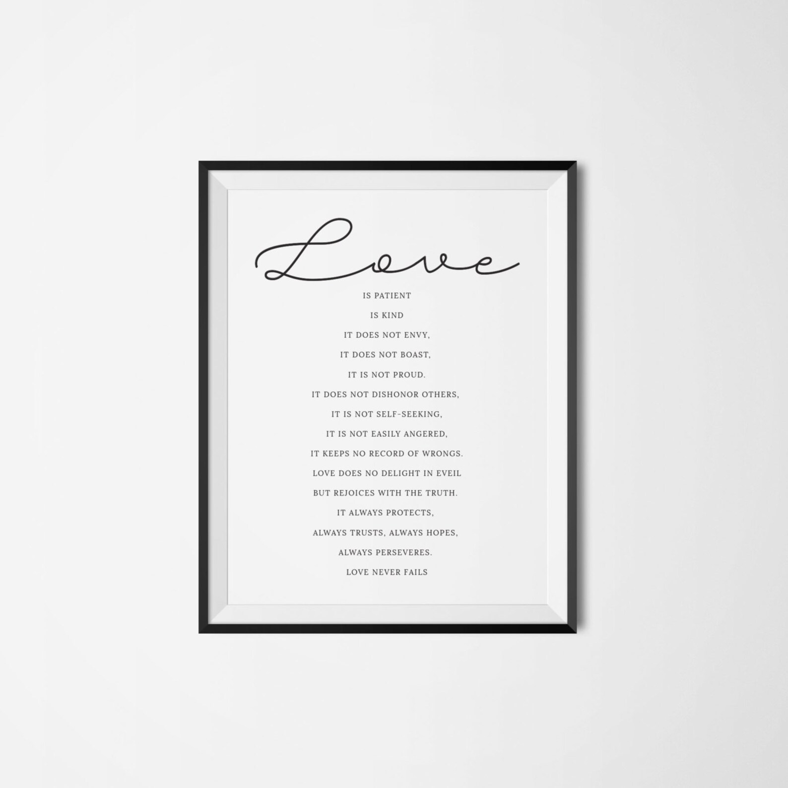 Love is Patient Love is Kind Bible Verse Print 1 Etsy
