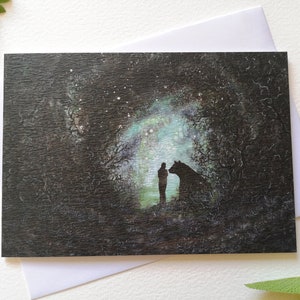 Bear & Girl Watercolour Card