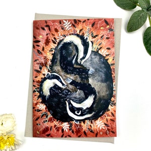 Aquarel kaart slapende dassen