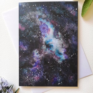 Carte d’aquarelle Galaxy
