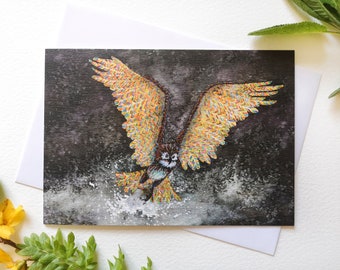 Sea Hawk Watercolour Card
