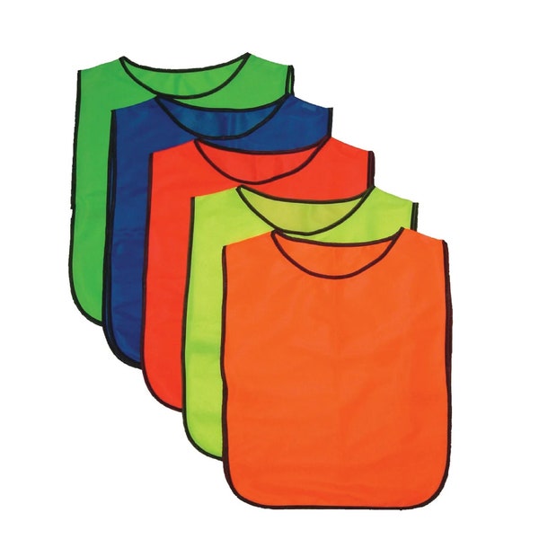 Adult Football Sports Training Bibs Available Colours One Size Fits All Red Blue Green Yellow Orange