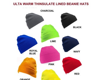 Children's Unisex Beanie Hats With Ultra Warm 3M Thinsulate™ Lining One Size 9 Colours