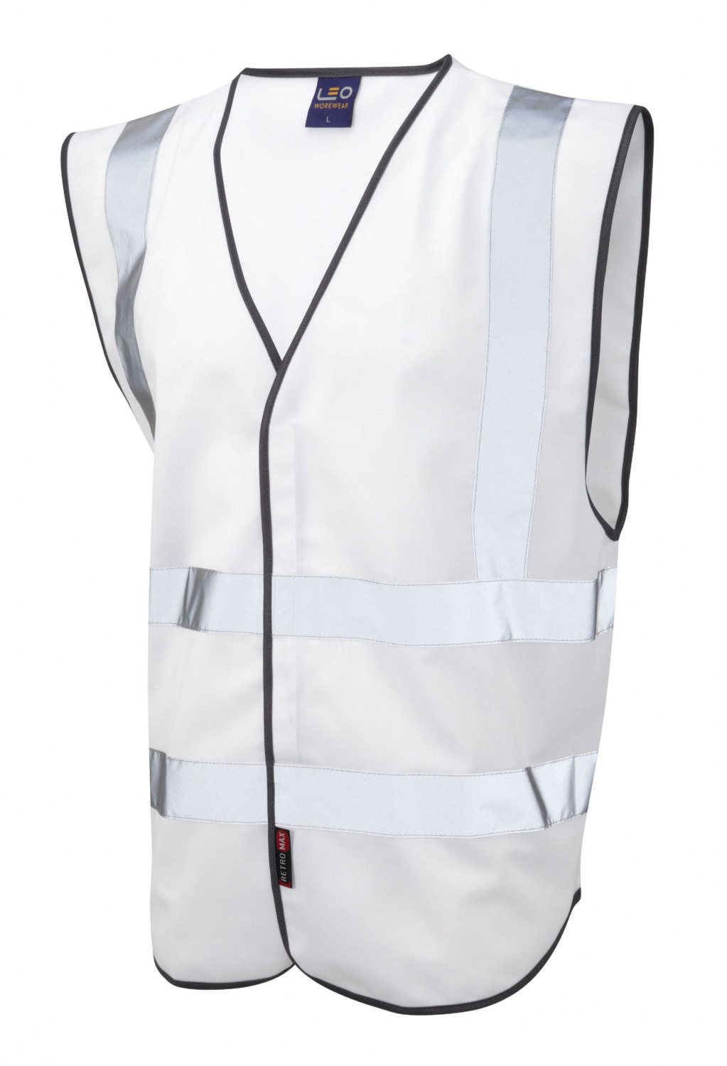 White Safety Reflective Hi Visibility Vest, 6 Sizes, Riding, Hen Nights