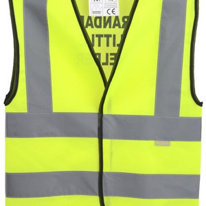 Child Yellow Vests Printed GRANDAD'S LITTLE HELPER Reflective Waistcoat Hi Visibility image 3