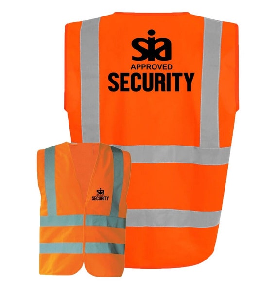 Hi Visibility Vests Printed SIA APPROVED SECURITY 3 Colours & 8 - View #7