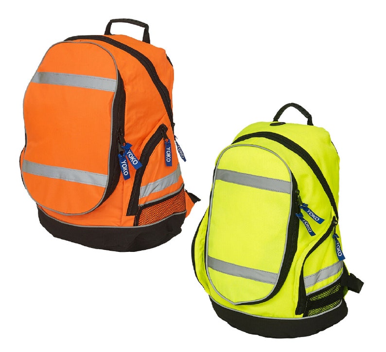 Personalised Yoko Hi Visibility Reflective Backpack Rucksack 2 Colours ...