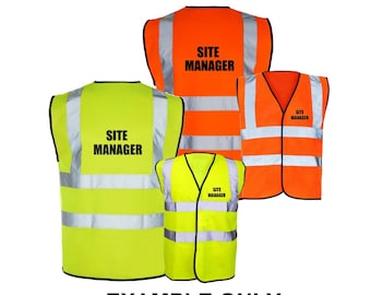 Personalized Hi Viz Reflective Safety Vest: Work Wear, Printed