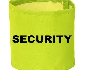 Waterproof Armband Printed SECURITY 5 Colours 18" x 4"