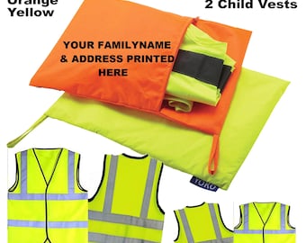 Personalized Motorist Safety Bag: Hi Vis Vests for Family