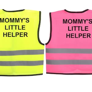 Mommy&#39;s Little Helper Gilet haute visibilité pour bébé rose ou jaune 3 tailles 0-24 mois