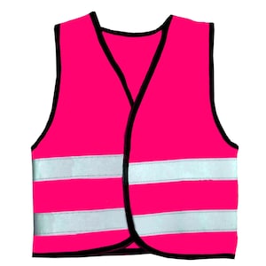 Personalised Baby Hot Pink Vests  Reflective Waistcoat Hi Visibility Baby Sports Safety