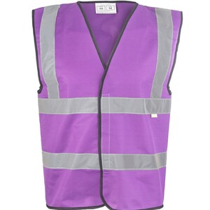 Personalized Purple Safety Reflective Hi Visibility Vest, 6 Sizes, Riding, Hen Nights etc6 image 2