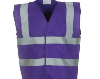 Yoko Purple Hi Visibility Reflective Vest Available in 8 Sizes S-3XL