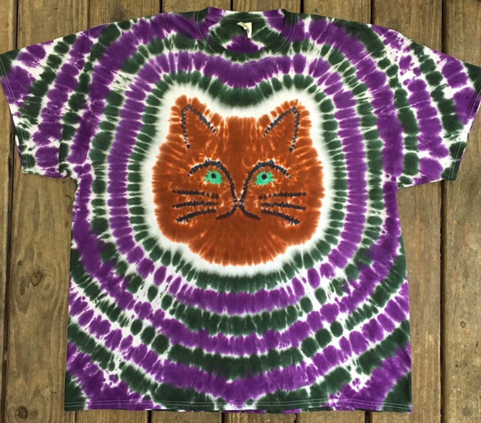 Cat Tie Dye Shirt Tye Die FREE SHIPPING Grumpy or Happy Kitty Etsy