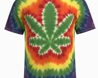 Pot leaf marijuana cannibus Tie Dye T-Shirt Tye Die FREE SHIPPING You choose colors and size!!
