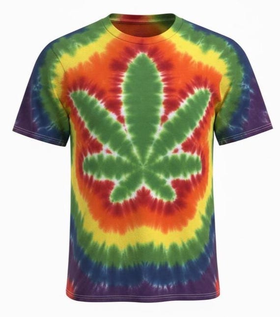 Pot Leaf Marijuana Cannibus Tie Dye T-shirt Tye Die FREE SHIPPING