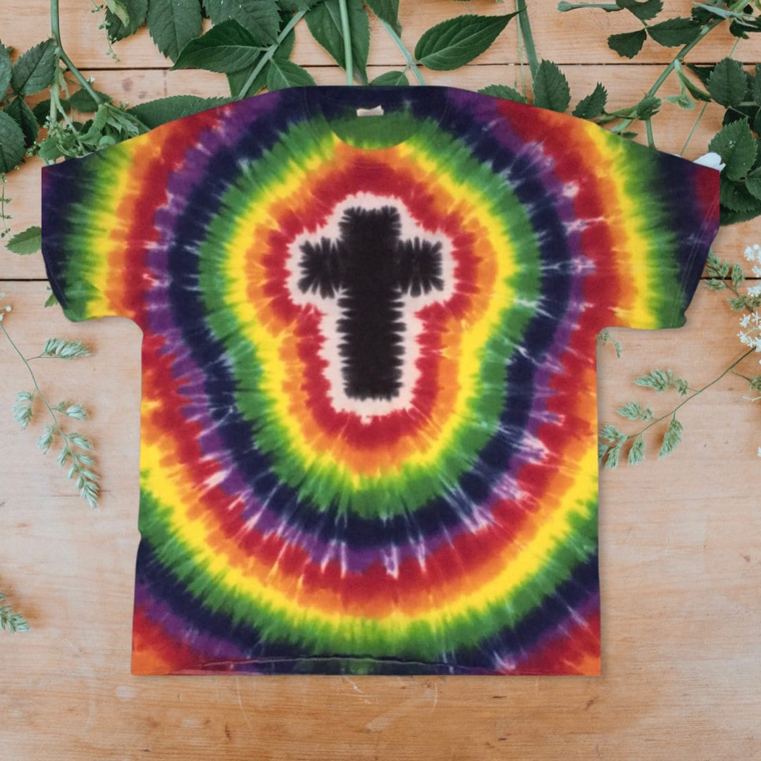 Handmade Cross Tie Dye T-shirt Free Shipping! Tye Die Christian - Etsy