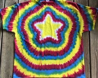 Star Handmade Tie Dye Shirt tye die FREE SHIPPING