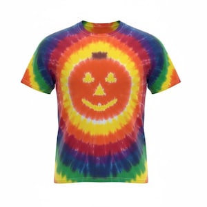 Smiley Face pumpkin Tie Dye Shirt tye die FREE SHIPPING