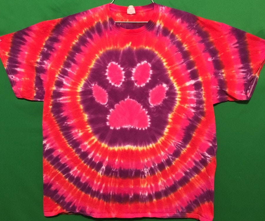 Paw Cat Dog Bear Tie Dye Shirt FREE SHIPPING Hand Made and Tye - Etsy