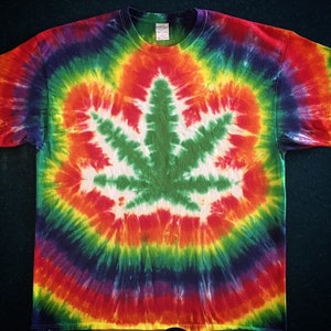 Pot leaf marijuana cannibus Tie Dye T-Shirt Tye Die FREE SHIPPING You choose colors and size!!