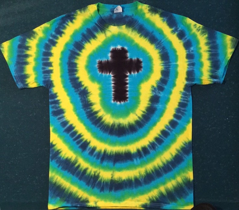 Handmade Cross Tie Dye Tshirt Free Shipping Tye Die Etsy