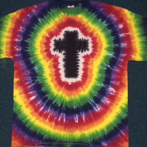 Handmade Cross Tie Dye Tshirt Free Shipping Tye Die Etsy