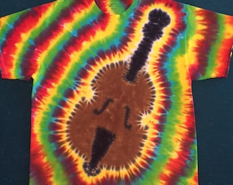 Upright Bass Cello Tie Dye Shirt Tye Die Free Shipping HANDMADE
